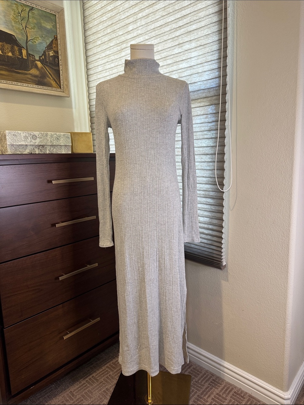 Daily Practice by Anthropologie Turtleneck Side-Slit Dress. Size Sm